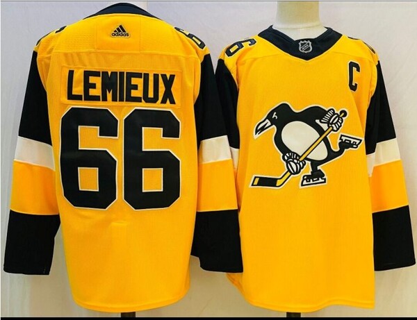 свитер Pittsburgh Penguins №66 LEMEIUX adidas
